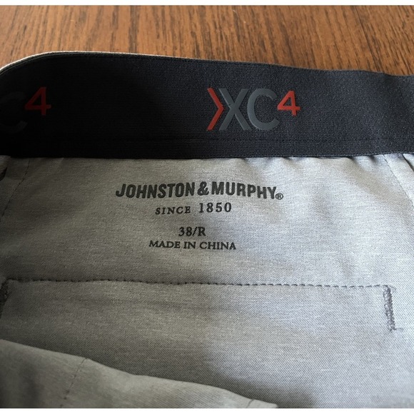 Johnston & Murphy Shorts Mens‎ 38 Gray XC4 Stretch Performance Golf, 9" Inseam - Picture 2 of 8